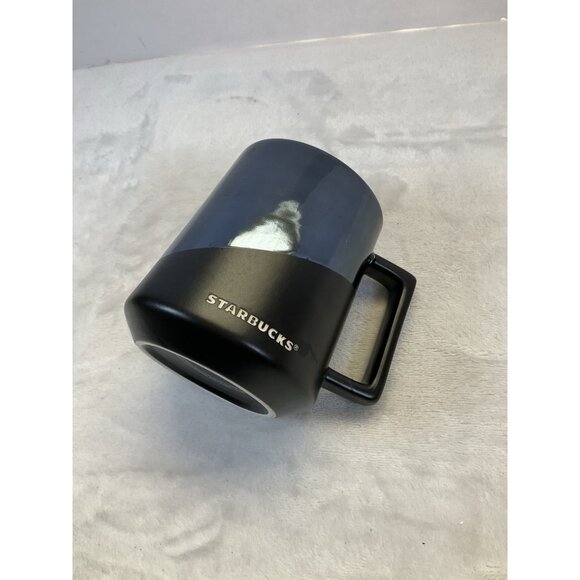 Starbucks‎ 2017 Matte Black Ceramic Mug – 14 oz Glossy Mirror Glaze Coffee Cup - Picture 4 of 6